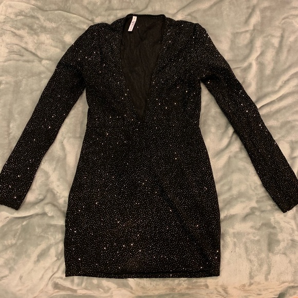 Sky Long Sleeve Glittery Dress | Poshmark